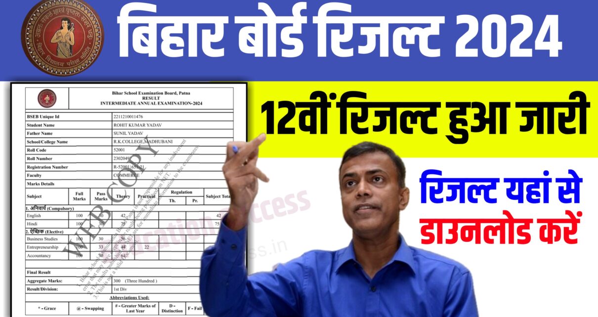Bihar Board 12th Result Download Link Active 2024