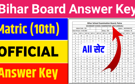 Bihar BSEB 10th Official Answer Key 2024: