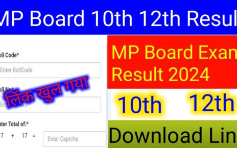 MP Board Matric Inter Result Aa Gaya 2024: