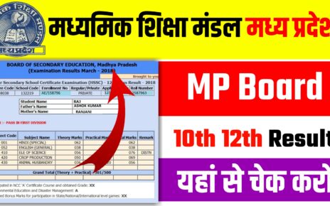 MP Board 10th 12th Result Download Now: