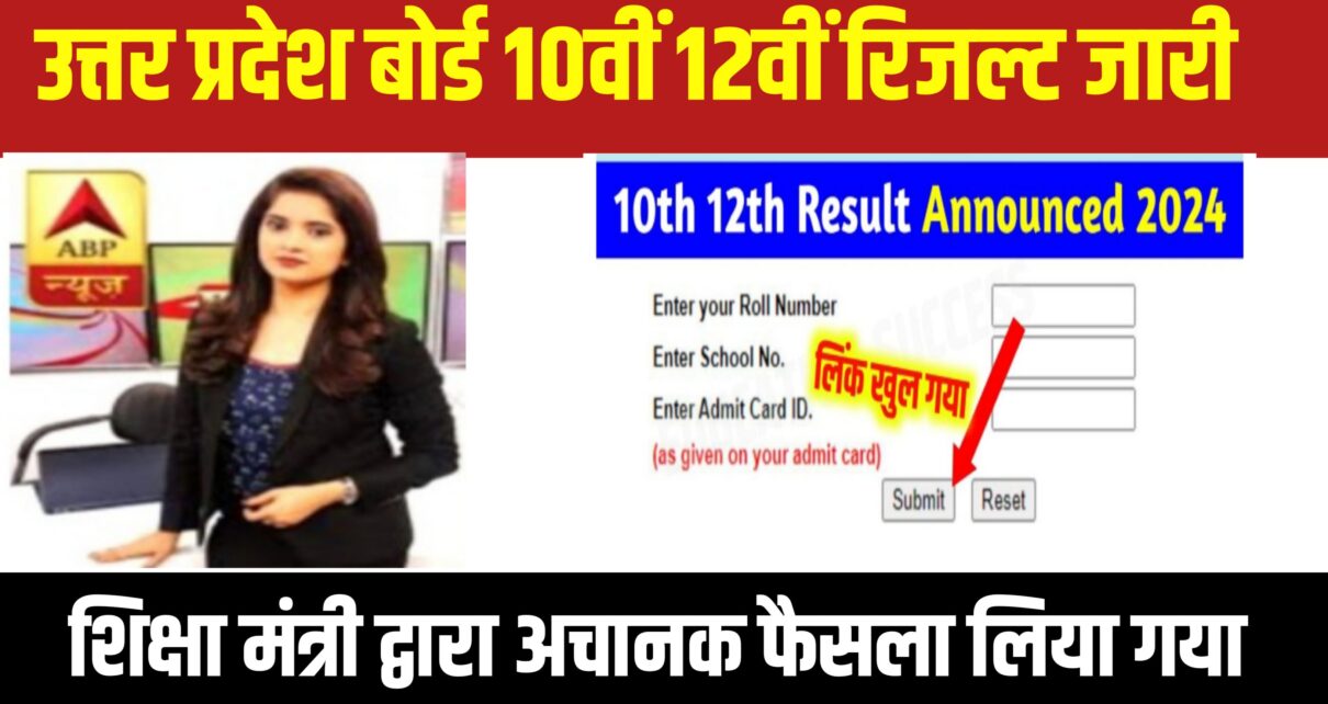 UP Board Matric Inter Result Check Link Active Download:
