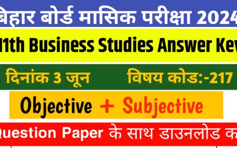 11th Business Studies Answer Key 30 May 2024: