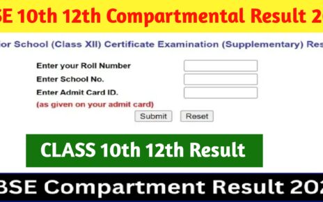 CBSE Board 10th 12th Compartmental Result Link Active 2024: