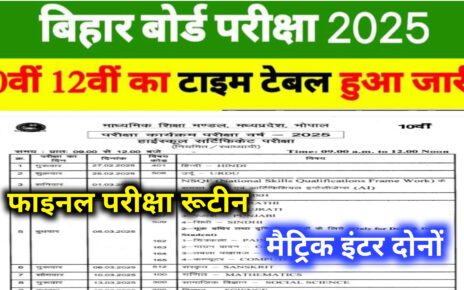 Bihar Board 10th 12th Exam Out  2025: