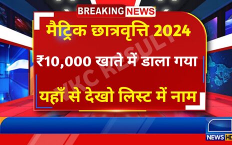 Bihar Board 10th Pass Scholarship Payment Status 2024: