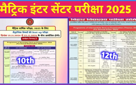 Bihar Board 10th 12th Sent Up Exam Routine 2024: