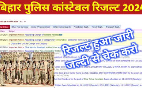 Bihar Police Constable Result Release 2024: