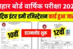 Bihar Board 10th 12th Dummy Registration Card Card Download 2026:
