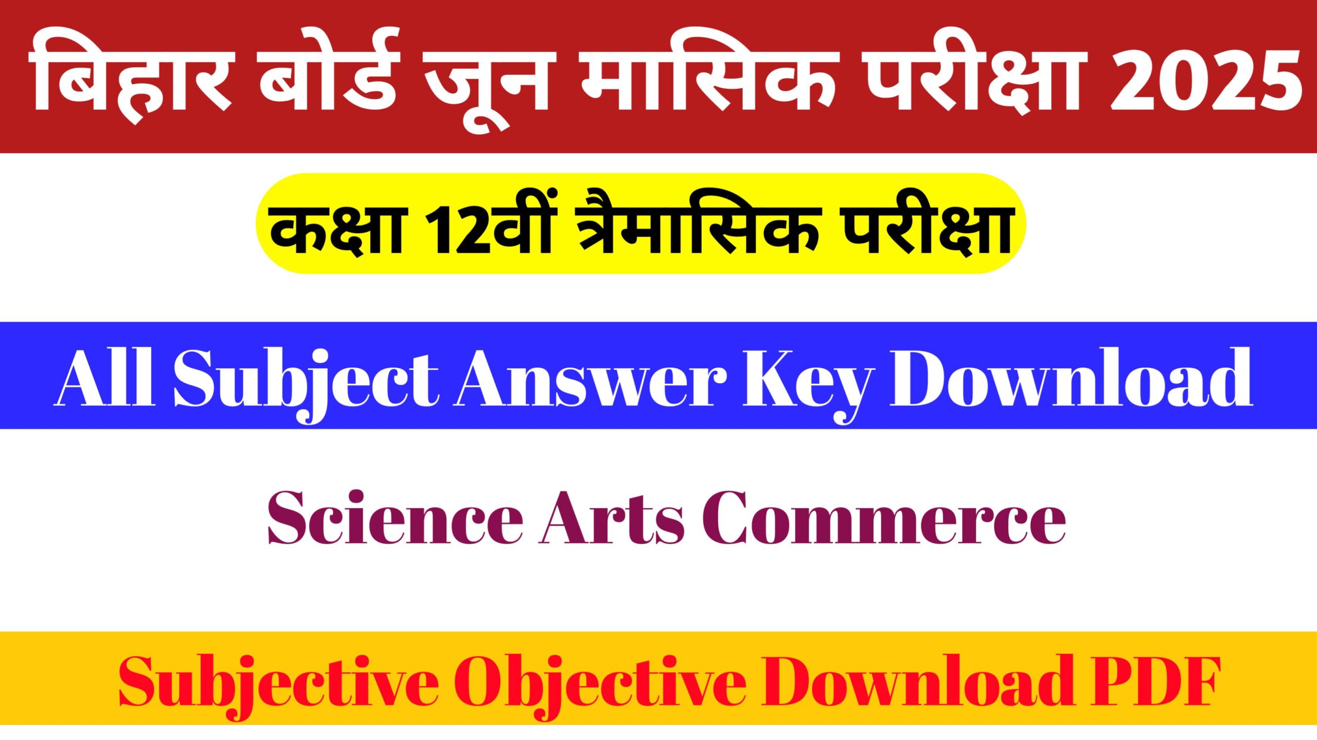 Bihar Board 12th June Quarterly Exam 2025: