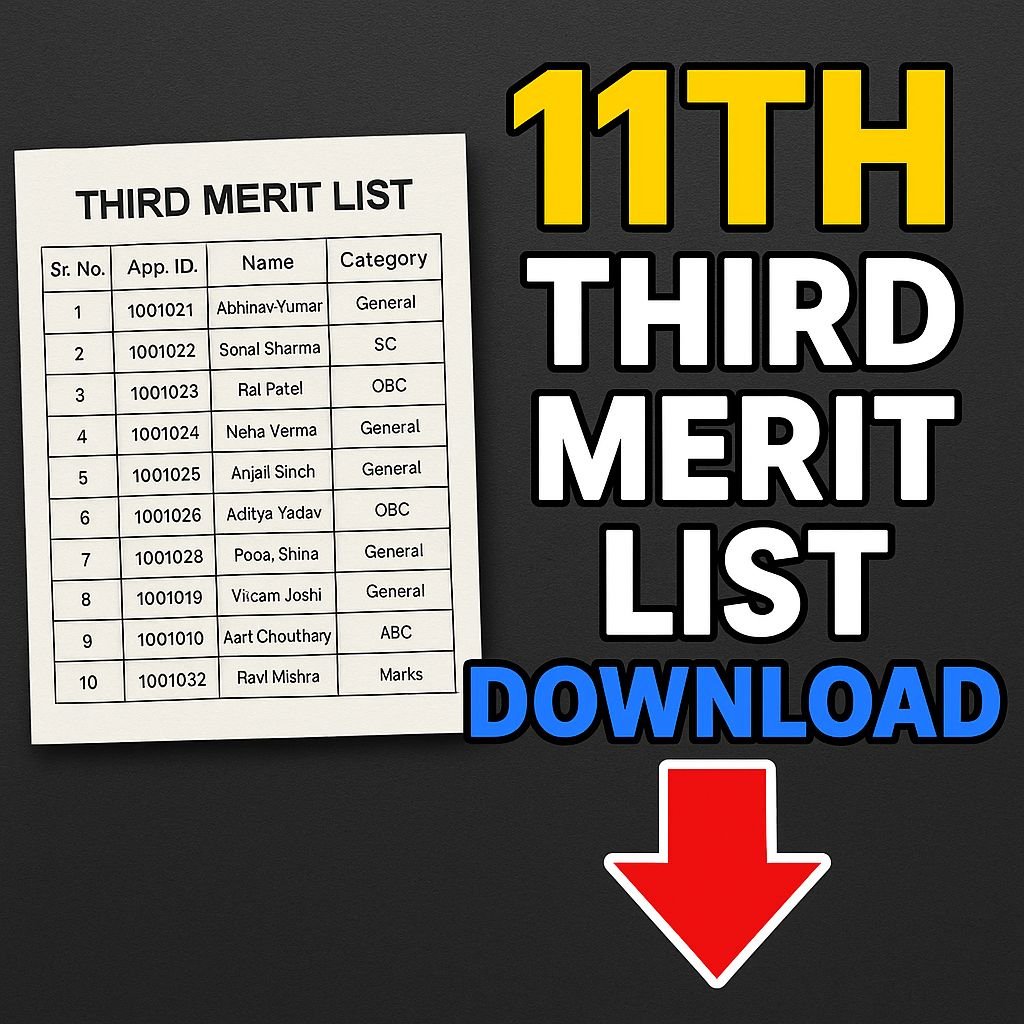 BSEB 11th 3rd Merit List 2025