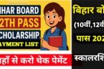 Bihar Board 10th 12th Pass Scholarship Payment List Download 2025: