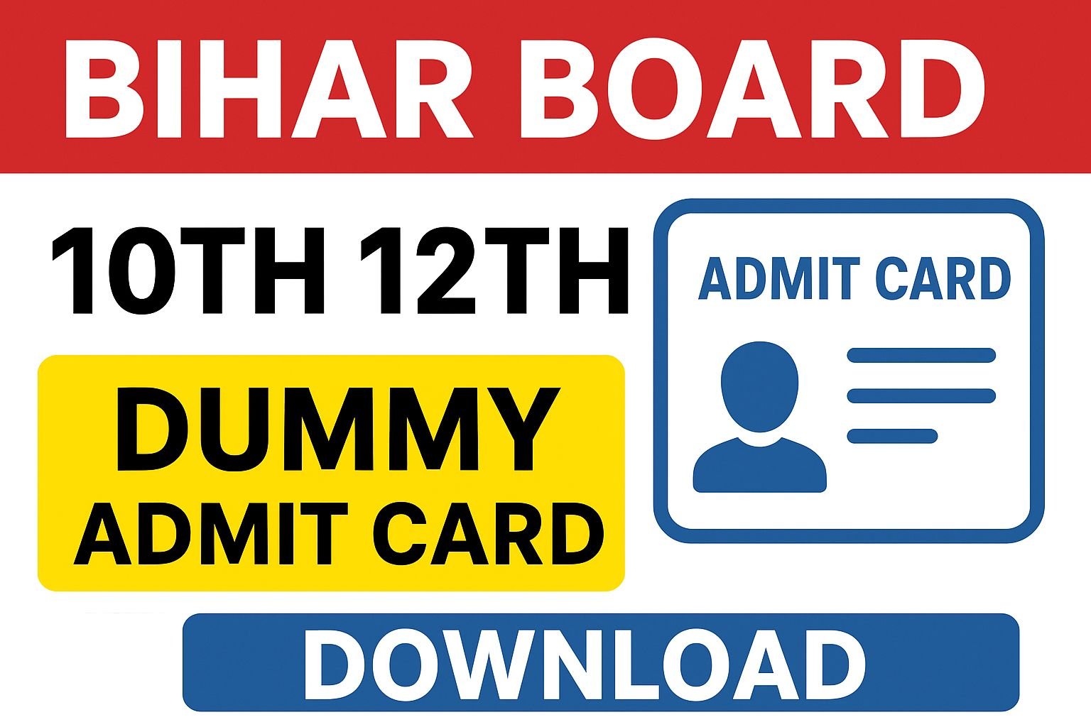 Bihar Board 10th 12th Dummy Admit Card 2026 Download