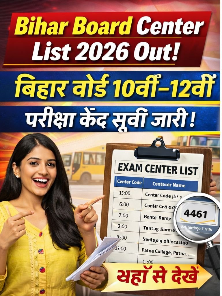 Bihar Board Matric Inter Center List 2026: